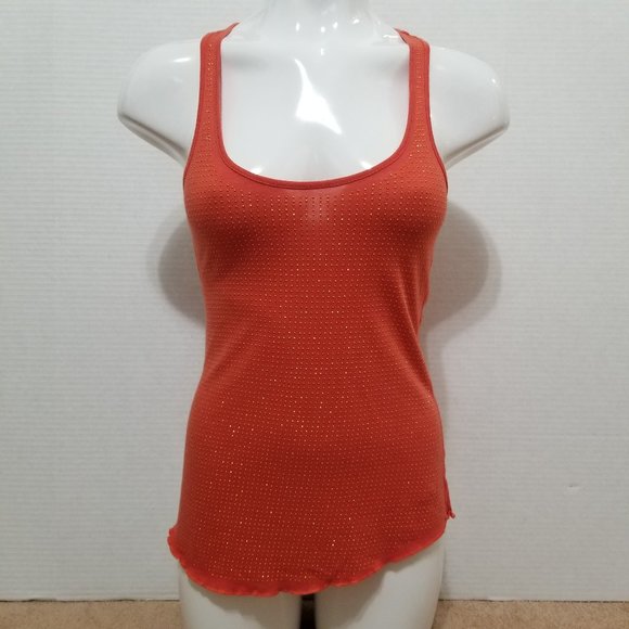 Wet Seal top Small sleeveless rhinestone studded embellished tank slub knit - Picture 1 of 11